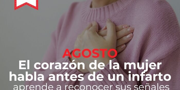 El corazón de la mujer habla antes de un infarto