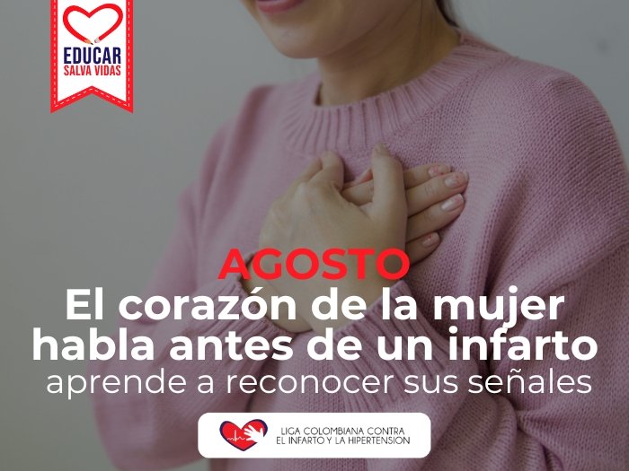 El corazón de la mujer habla antes de un infarto